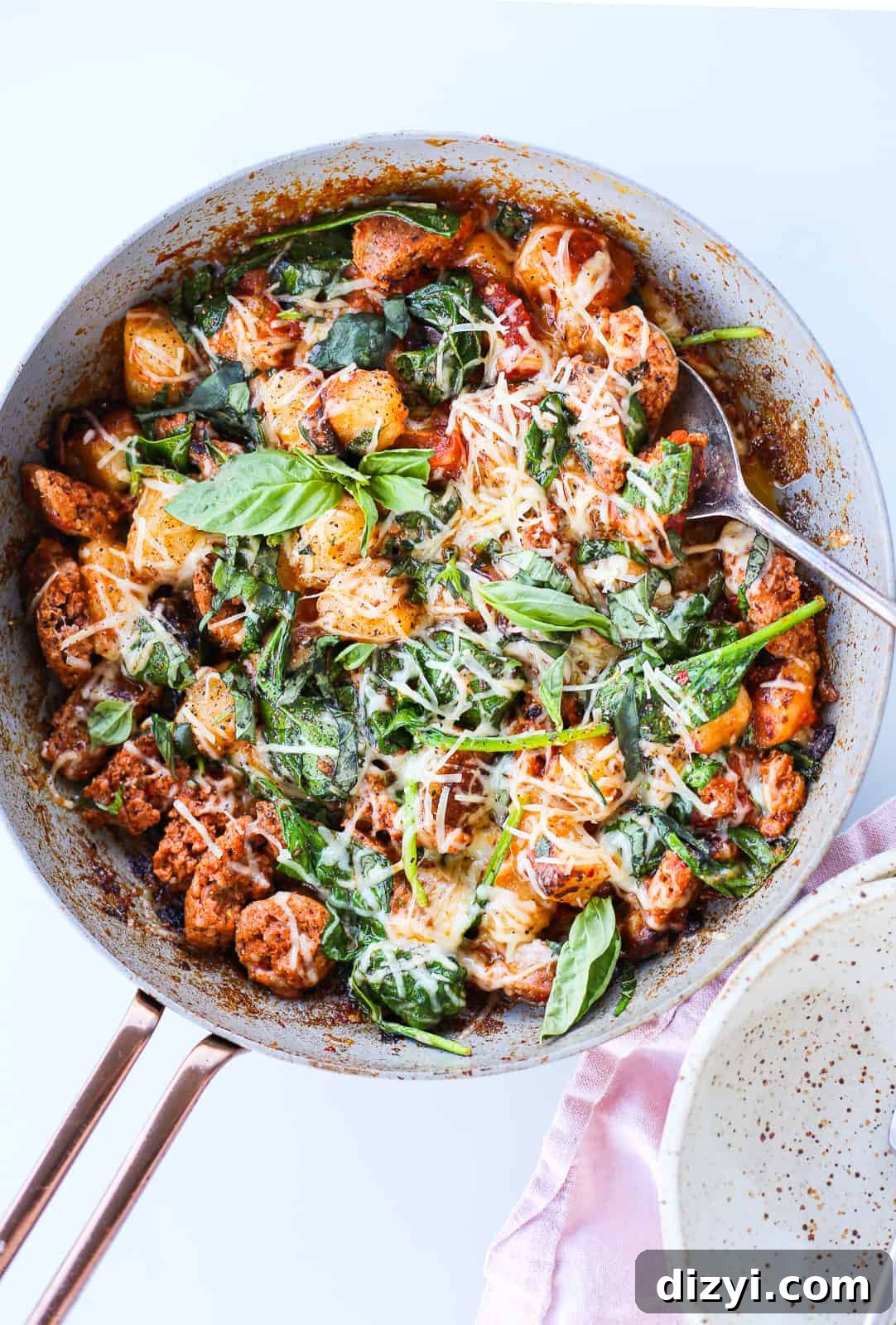 Easy Sausage Cauliflower Gnocchi Skillet