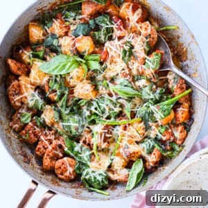 Easy Sausage Cauliflower Gnocchi Skillet
