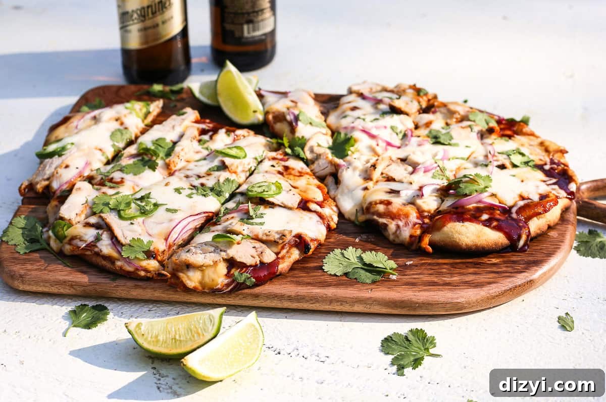 Grilled BBQ Chicken Flatbread Pizza Recipe 3 Grilled BBQ Chicken Pizza