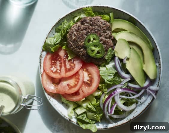 Protein-Packed Salad Recipes to Keep You Full 27 hamburger salad with creamy jalapeño dressing