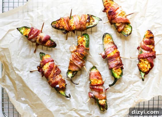 cheesy chicken stuffed bacon-wrapped jalapeños