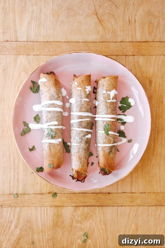sour cream chicken taquitos