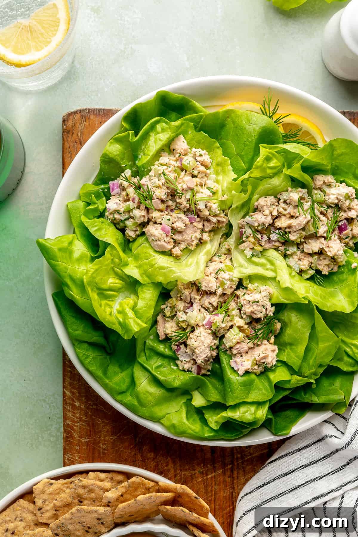 Classic Tuna Salad in lettuce cups