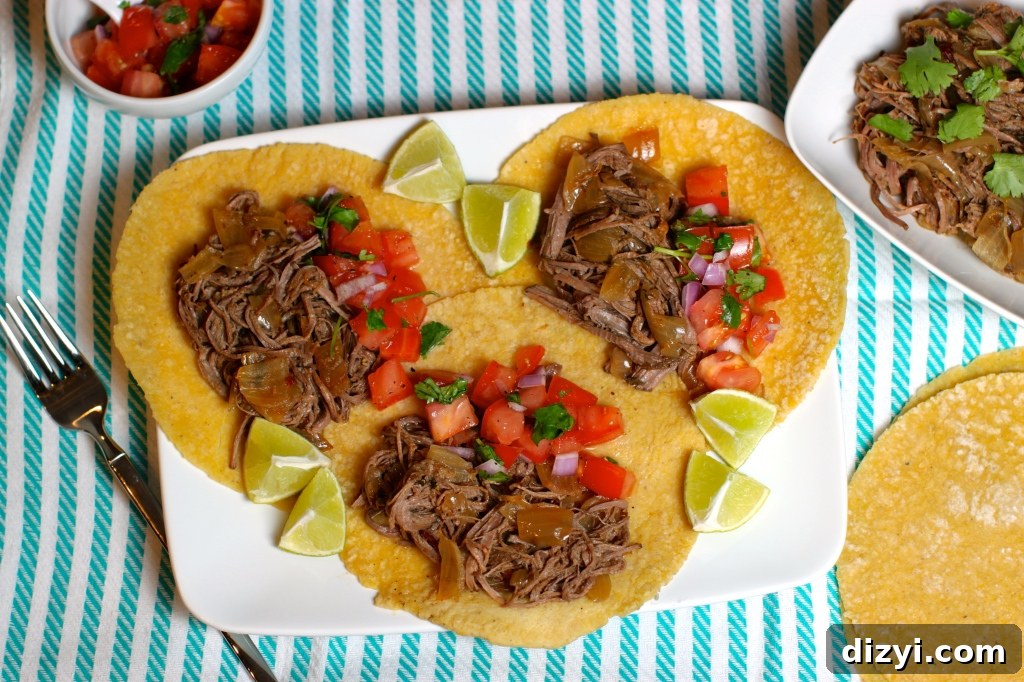 Crock Pot Chipotle Brisket Tacos
