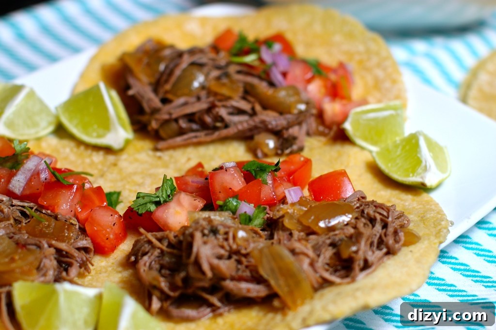 Crock Pot Chipotle Brisket Tacos