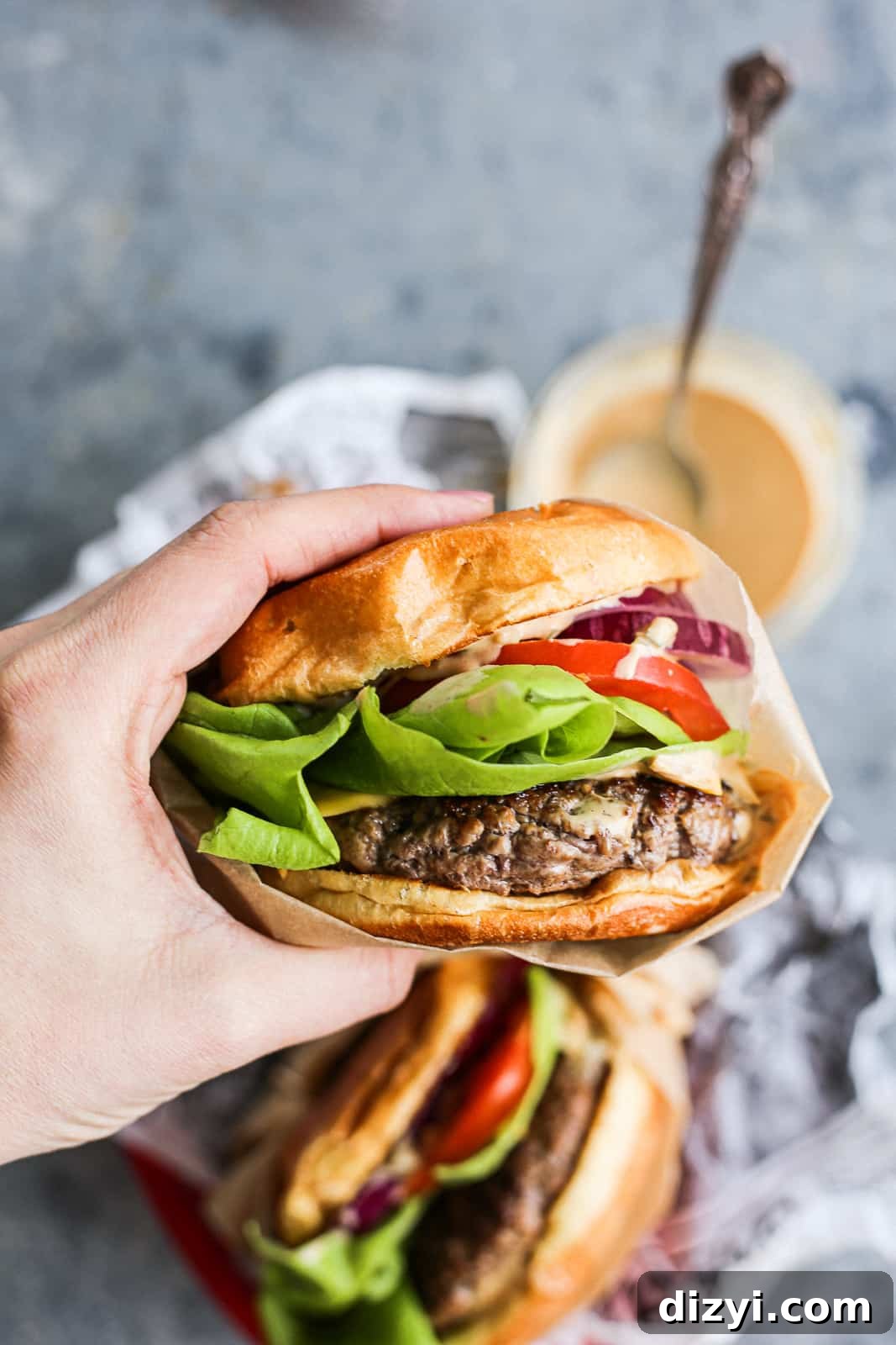 juicy indoor burgers with burger sauce