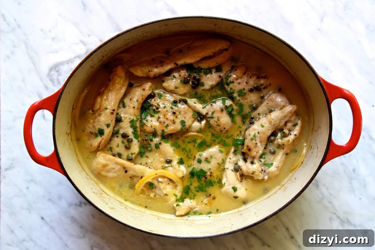 Dinner Drop-Off Service for Busy Families 9 Oven-Baked Creamy Lemon-Caper Chicken