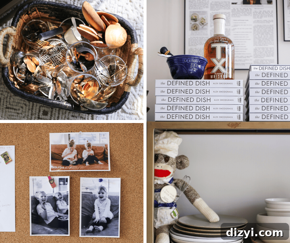 Office styled shelves and décor