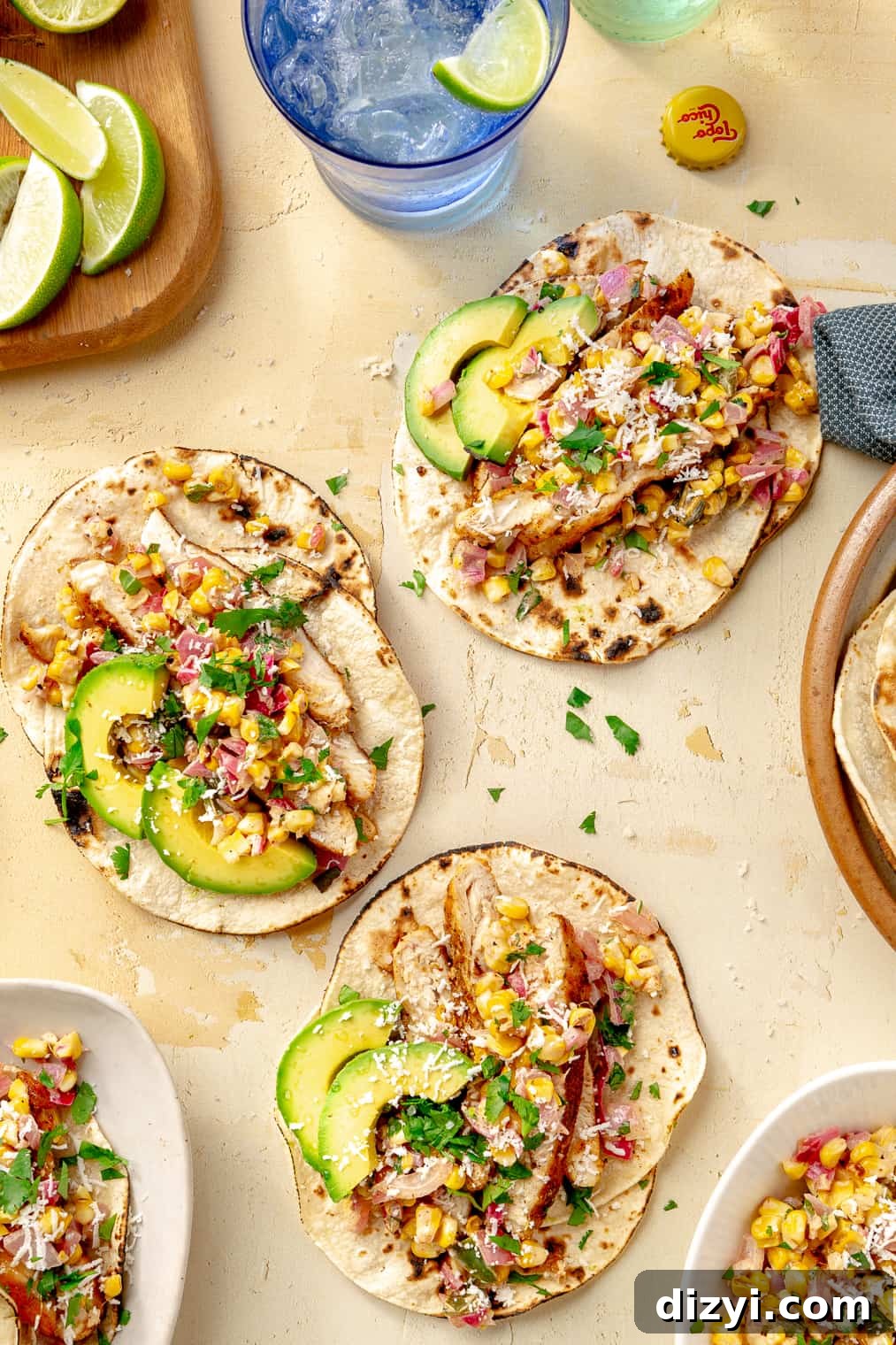 Seared Chicken Tacos with Smoky Street Corn Salsa 6 Seared Chicken Tacos with Street Corn Salsa