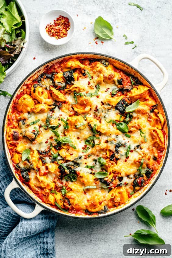 Sausage and Kale Tortellini Bake