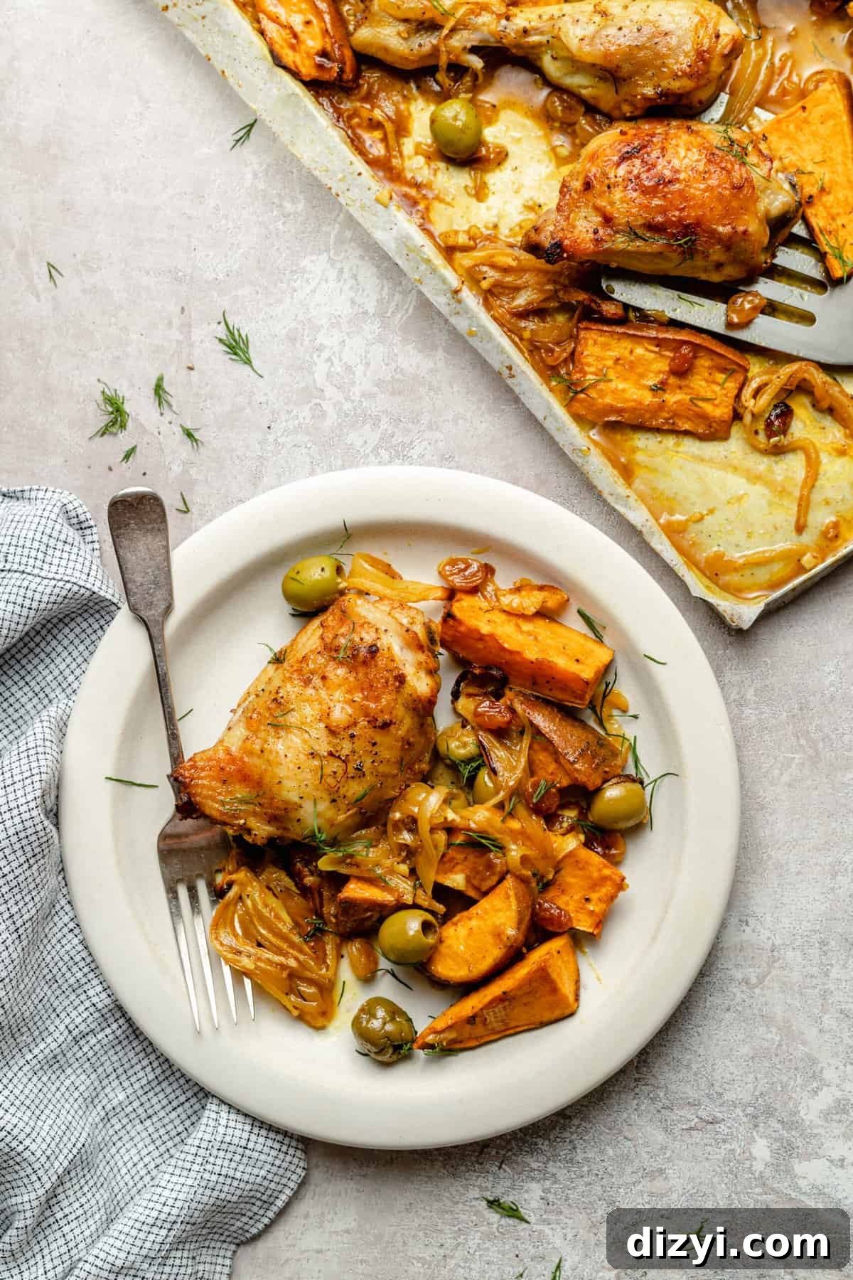 Dish's Favorite Whole30 Dinner Recipes 28 Sheet Pan Moroccan-Inspired Chicken