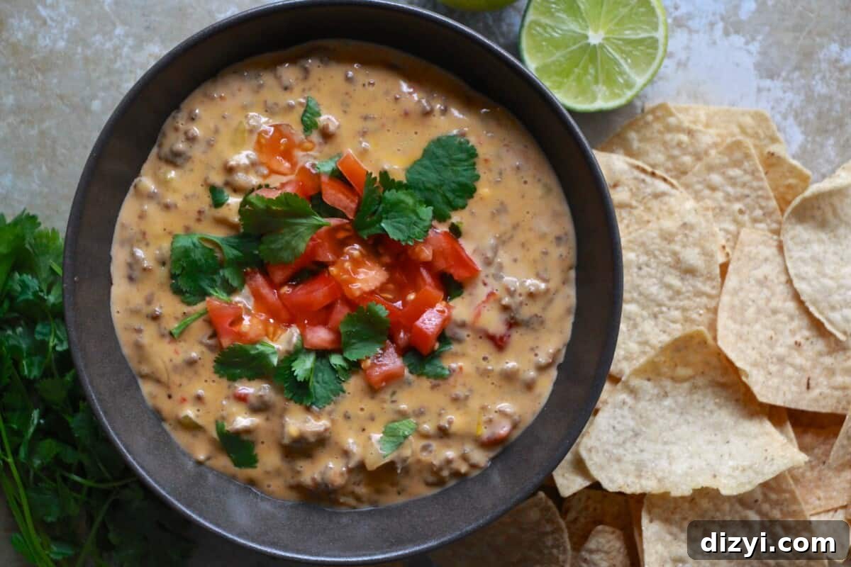 Crockpot Party Chili Con Queso