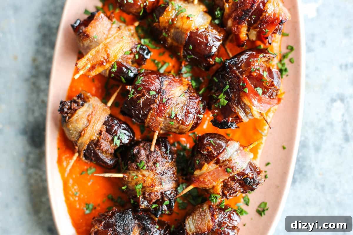 chorizo-stuffed bacon-wrapped dates