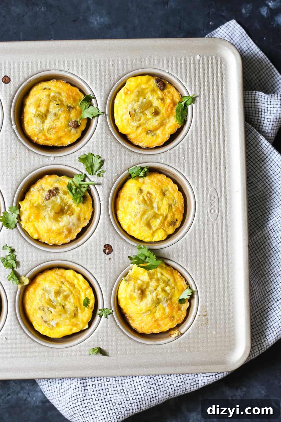 Green Chile Beef Egg Cups
