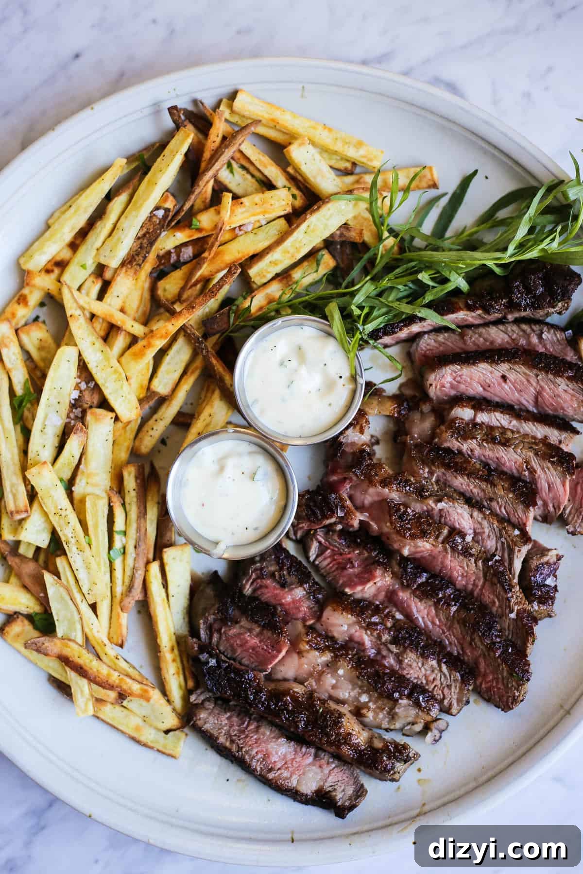 Whole30 Steak Frites with Tarragon Aioli