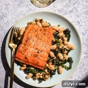 Salmon and beans