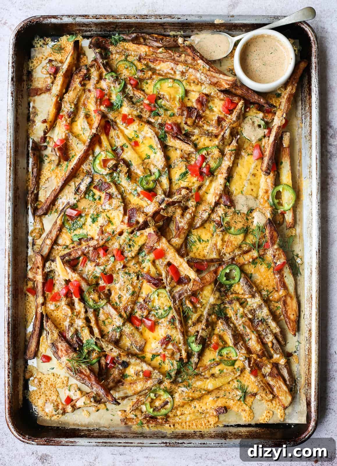 Loaded Potatoes with Chipotle Ranch Drizzle