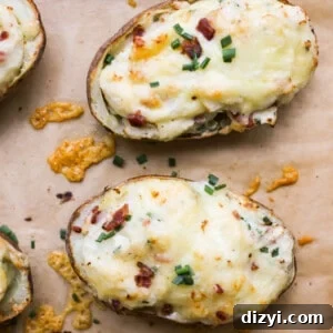 Truffle Salt and Gruyere Twice Baked Potatoes 3 Round image of twice-baked potatoes