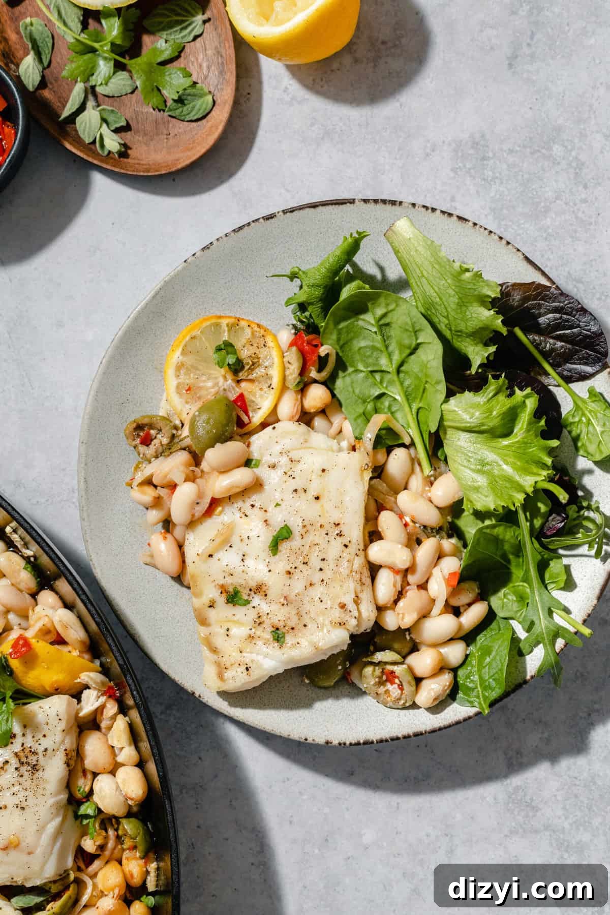 Roast Fish with White Beans and Calabrian Chiles