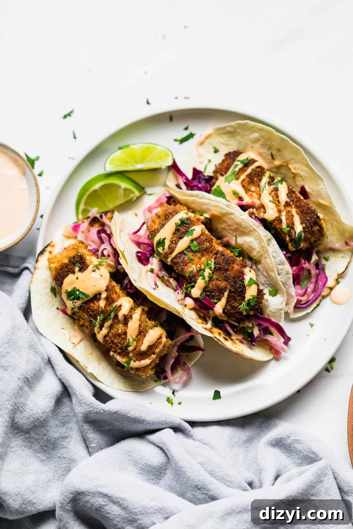 Blackened Salmon Tacos with Serrano Slaw Recipe 2 Crunchy Blackened Salmon Tacos with Serrano Slaw