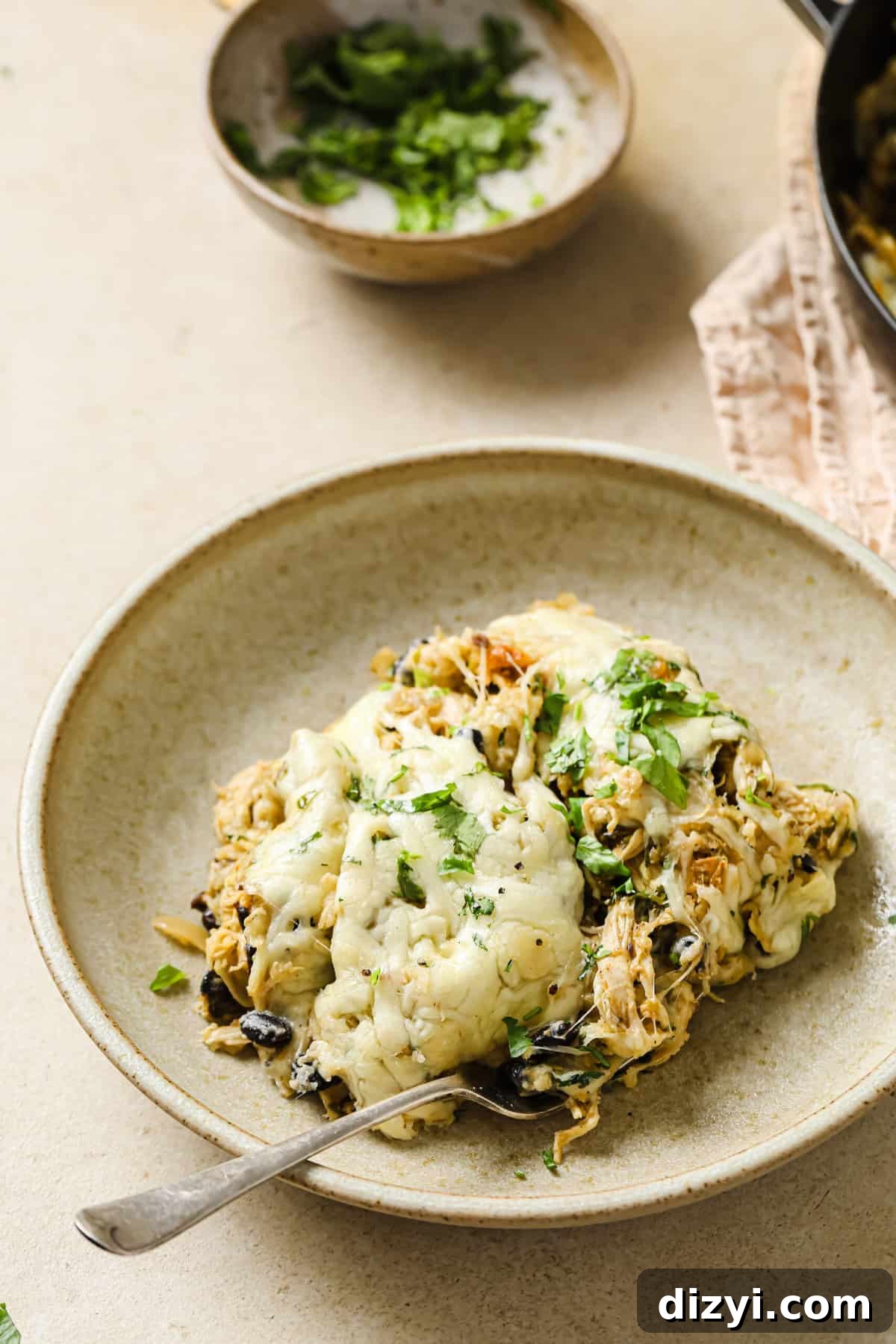 Cheesy Salsa Verde Chicken Enchilada Casserole 4 salsa verde chicken enchilada bake