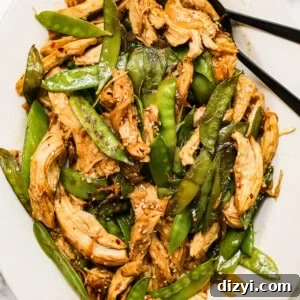 Easy Sesame Chicken and Snow Pea Stir Fry