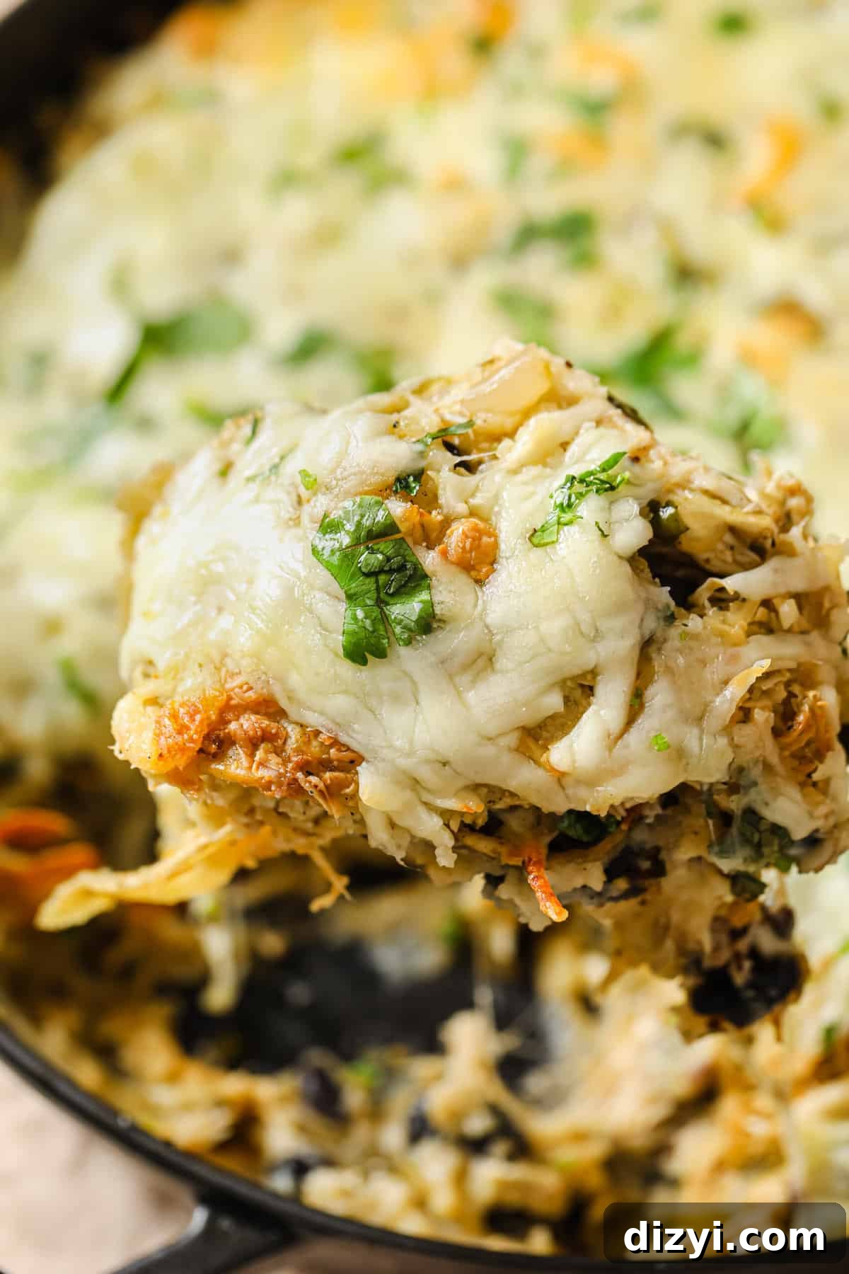 15 Quick Rotisserie Chicken Recipes to Try Tonight 12 salsa verde chicken enchilada bake