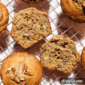 Banana muffins in a tin