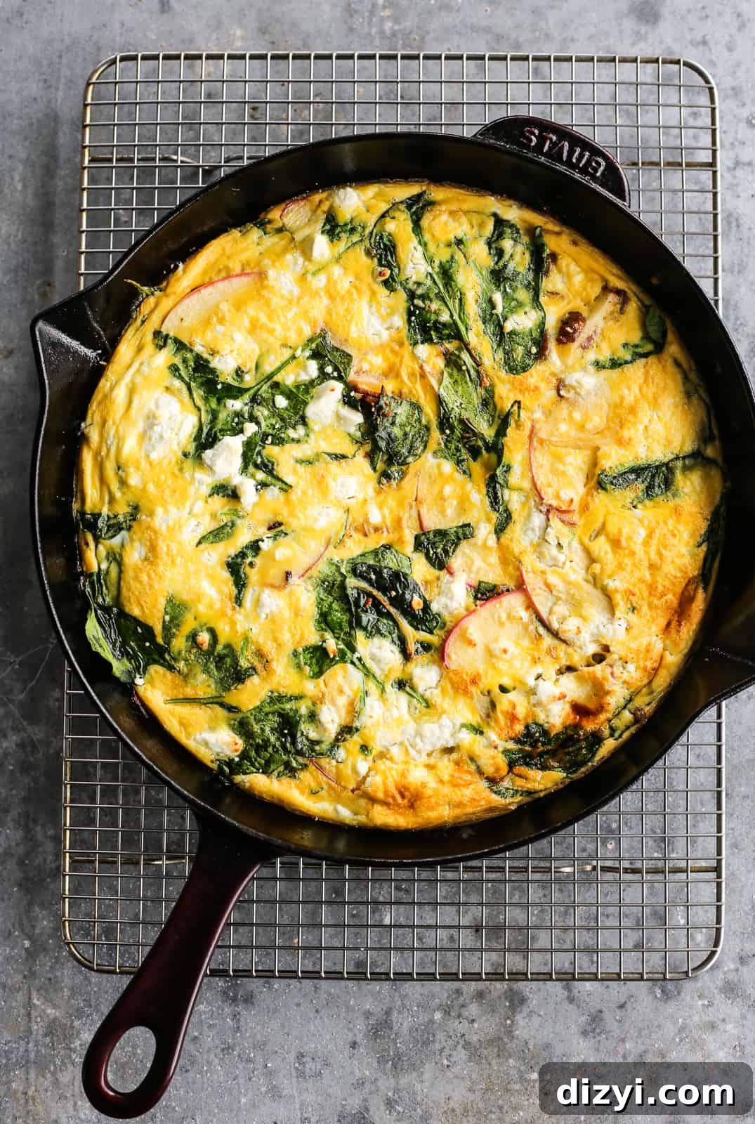 Sausage, Apple and Goat Cheese Frittata