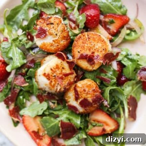 Strawberry Salad with Crispy Coppa and Pan-Seared Scallops 3 Strawberry Salad with Crispy Coppa and Seared Scallops