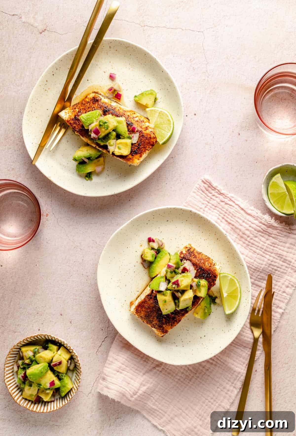 Pan Roasted Chipotle Halibut with Avocado Salsa