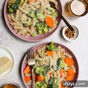 Aunt Leigh’s Broccoli and Carrot Pasta portrait