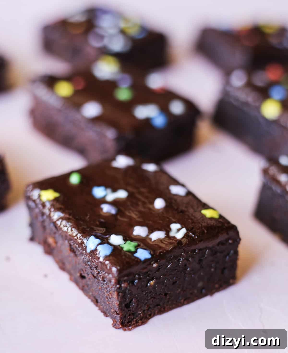 Paleo Cosmic Brownies Recipe: Chocolate Fudge with Candy Topping 2 Paleo Cosmic Brownies