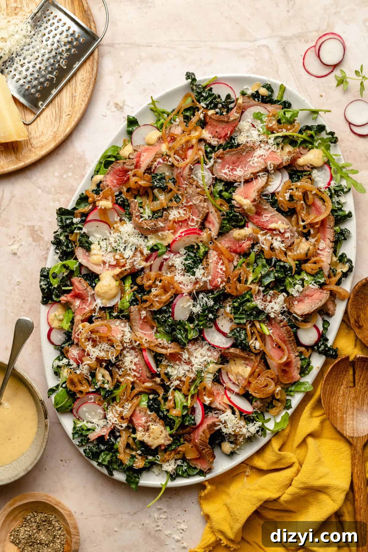 Steak Salad with French Onion Dressing 2 French Onion Steak Salad