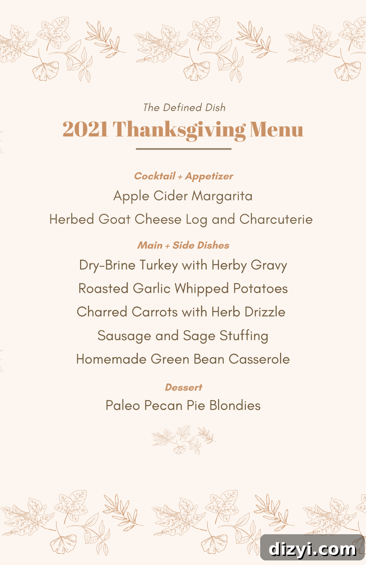Thanksgiving 2021 Menu + Guide