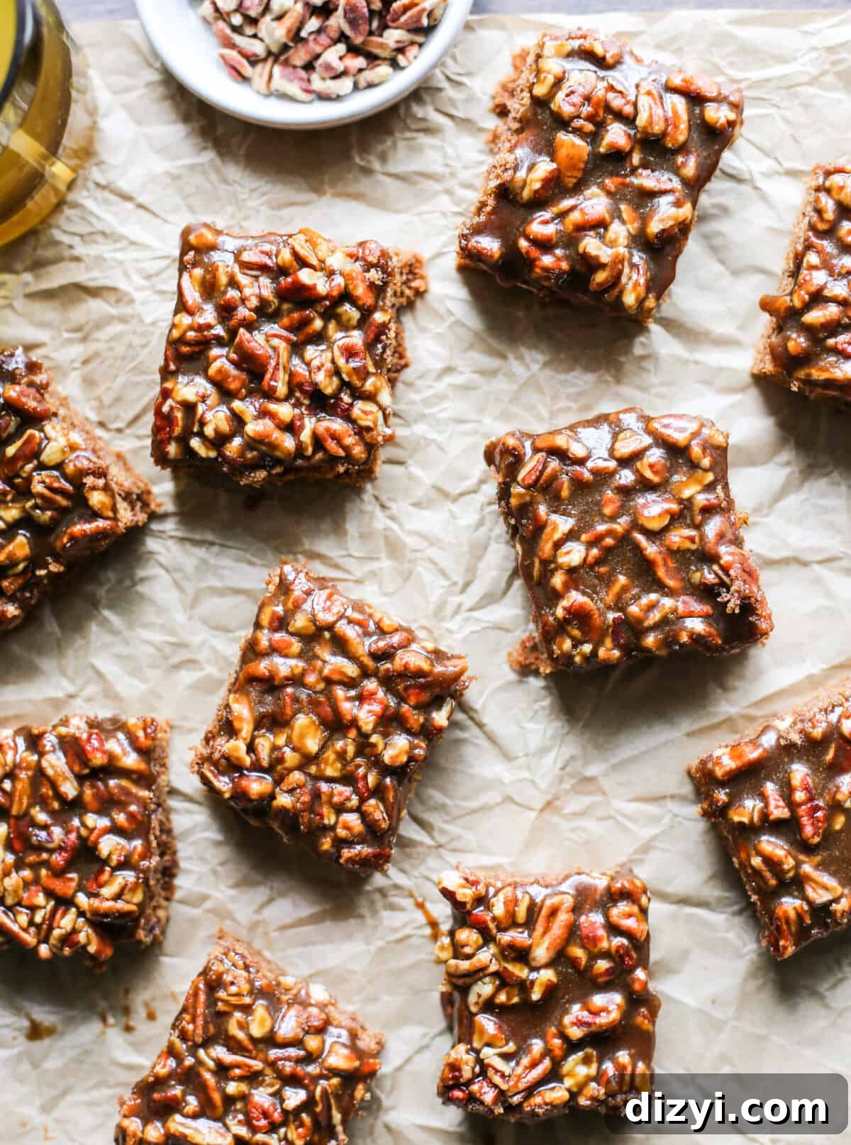 Paleo Pecan Pie Blondies