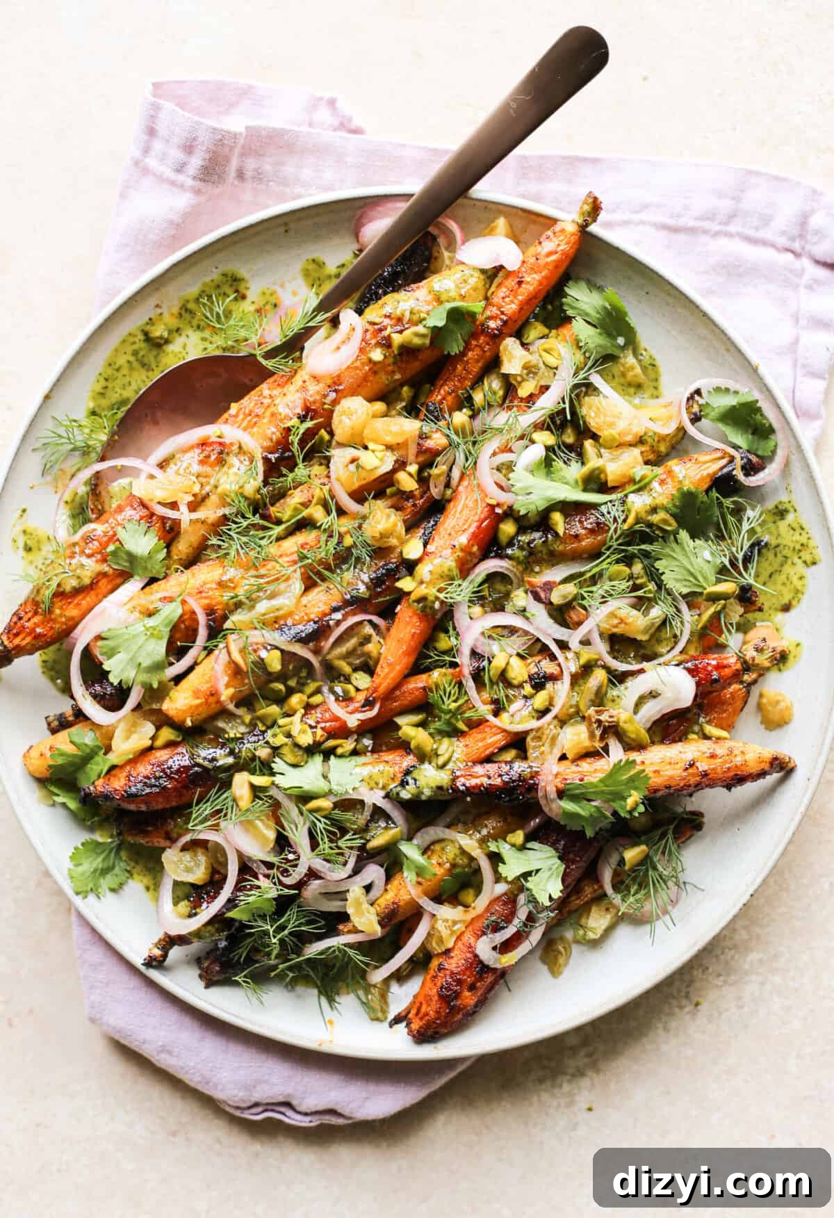 Charred Carrots with Herb Drizzle