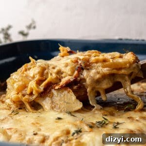 Spoonful of Caramelized Onion Scalloped Potatoes.