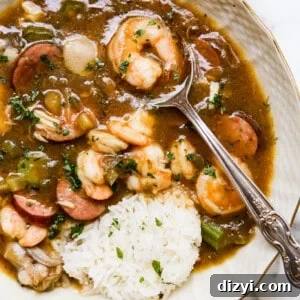 Gumbo in a bowl