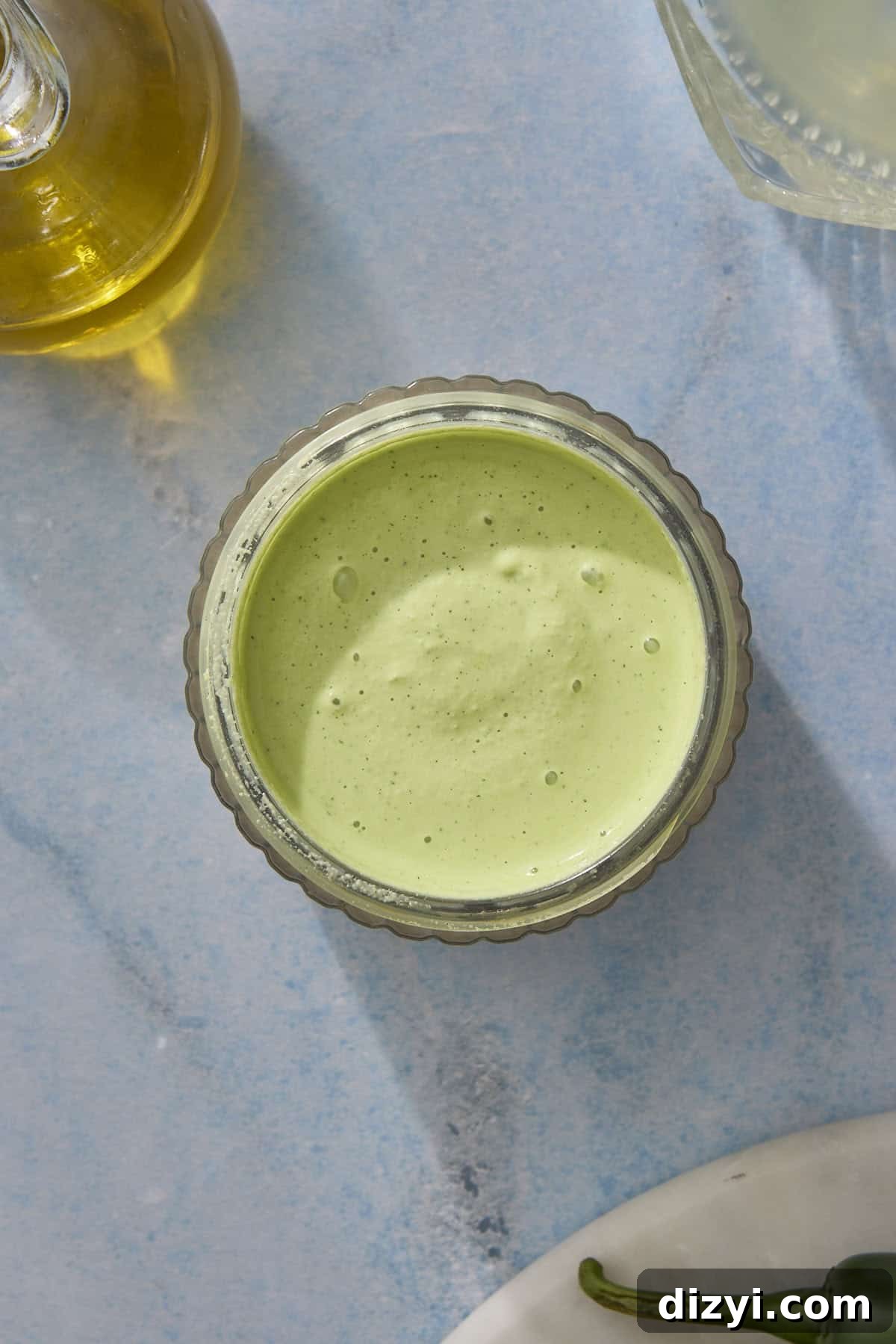 Cashew Crema in a glass jar.