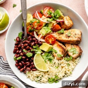 Fish Burrito Bowls closeup