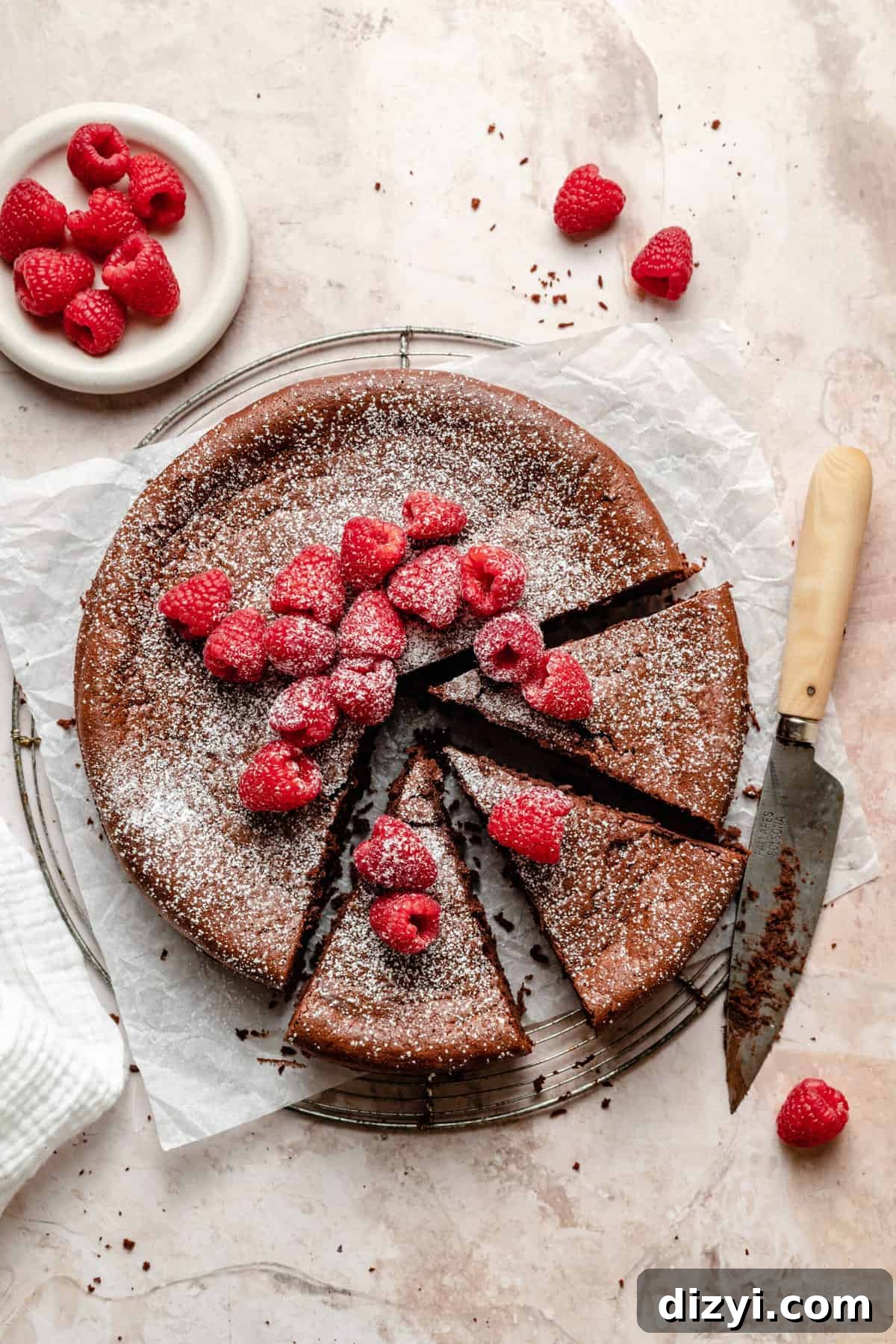 Flourless Fallen Chocolate Cake