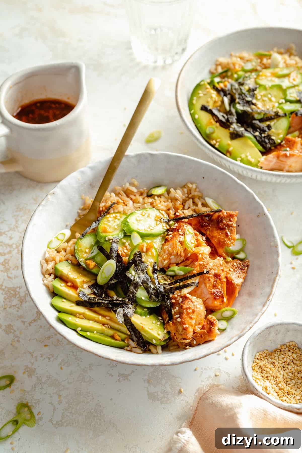 Baked Salmon Sushi Bowls