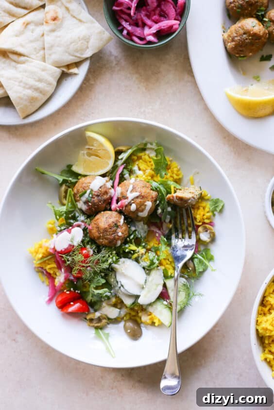 Mediterranean Turkey Meatball Bowls thumbnail