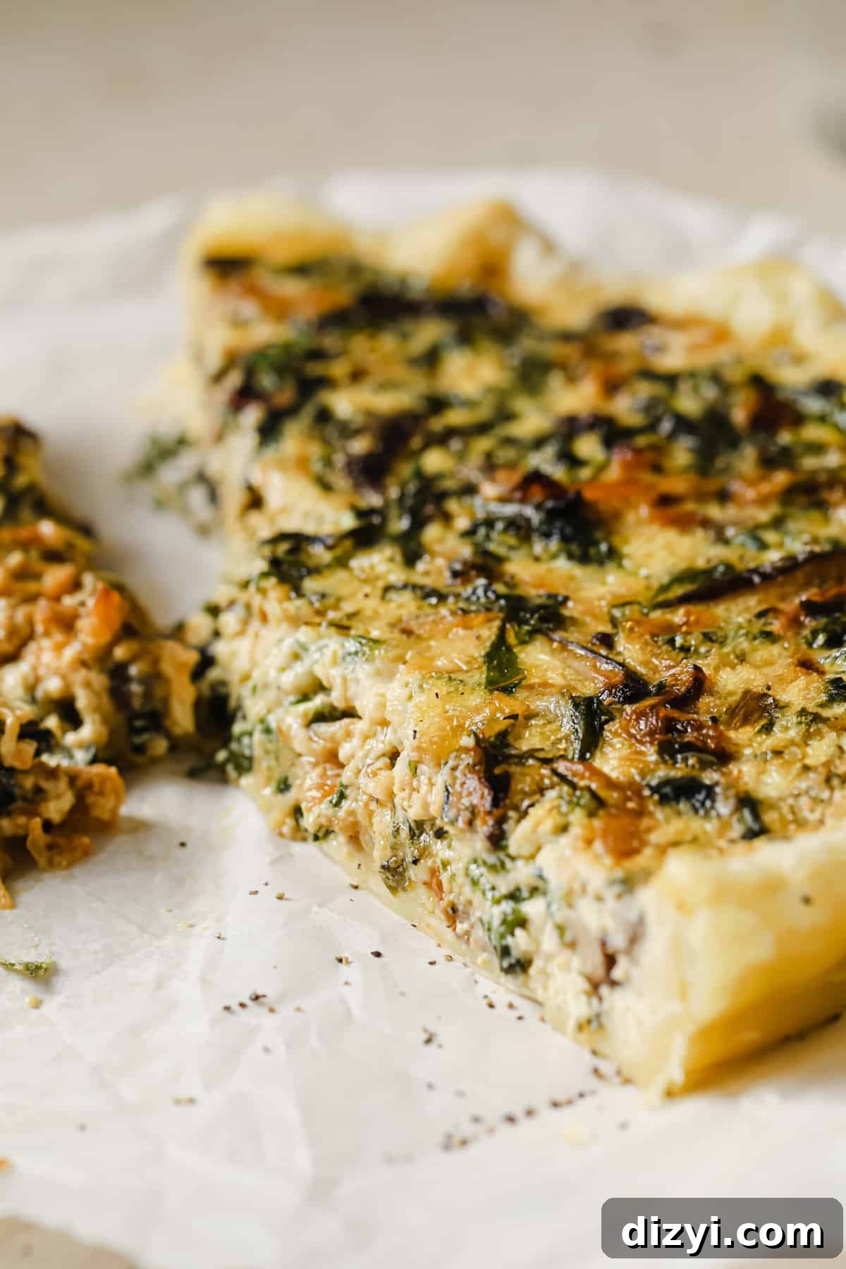 Caramelized Onion Quiche in Flaky Puff Pastry 3 Caramelized Onion Puff Pastry Quiche