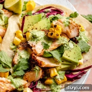 Grilled Salmon Tacos Recipe with Zesty Jalapeno Tartar Sauce 4 Grilled Salmon Tacos with Jalapeño Tartar Sauce