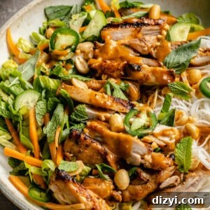 Spring Roll-Inspired Grilled Chicken Salad
