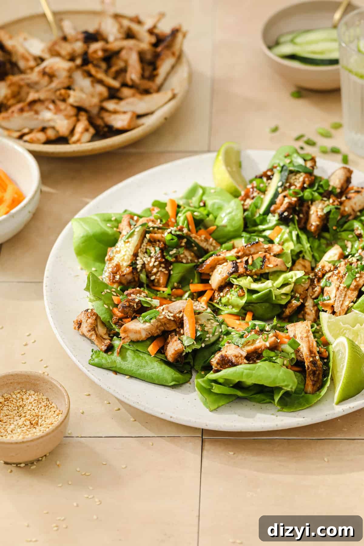 Gochujang Grilled Chicken Lettuce Wraps