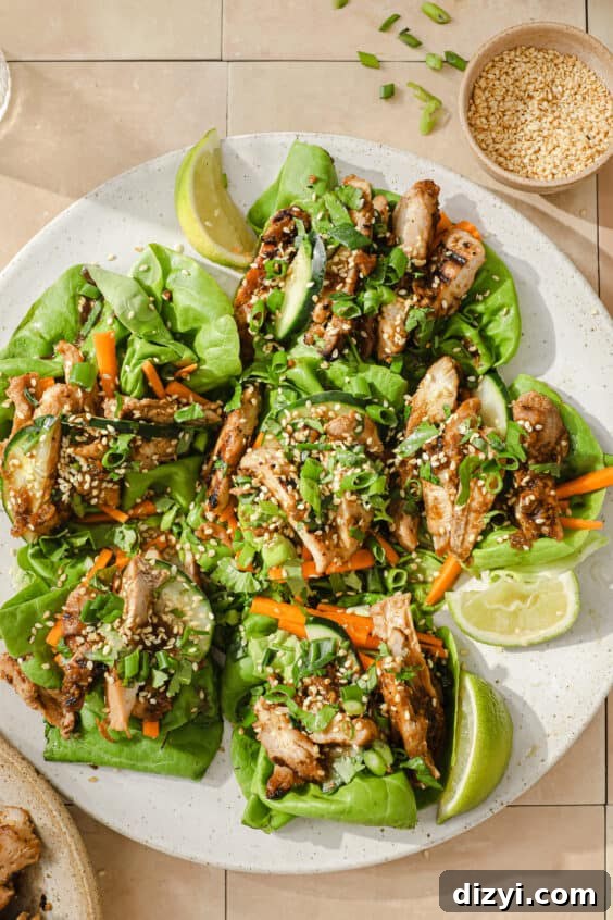 Gochujang Grilled Chicken Lettuce Wraps