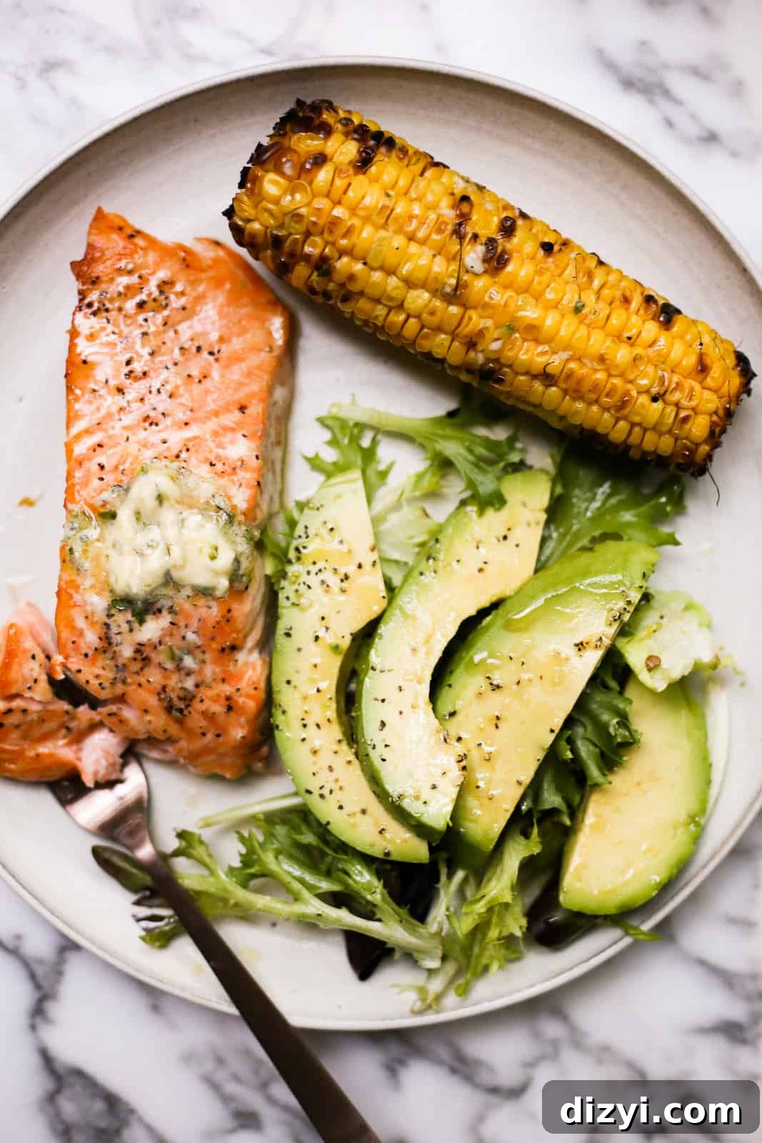 Cedar Plank Salmon and Corn with Serrano-Butter